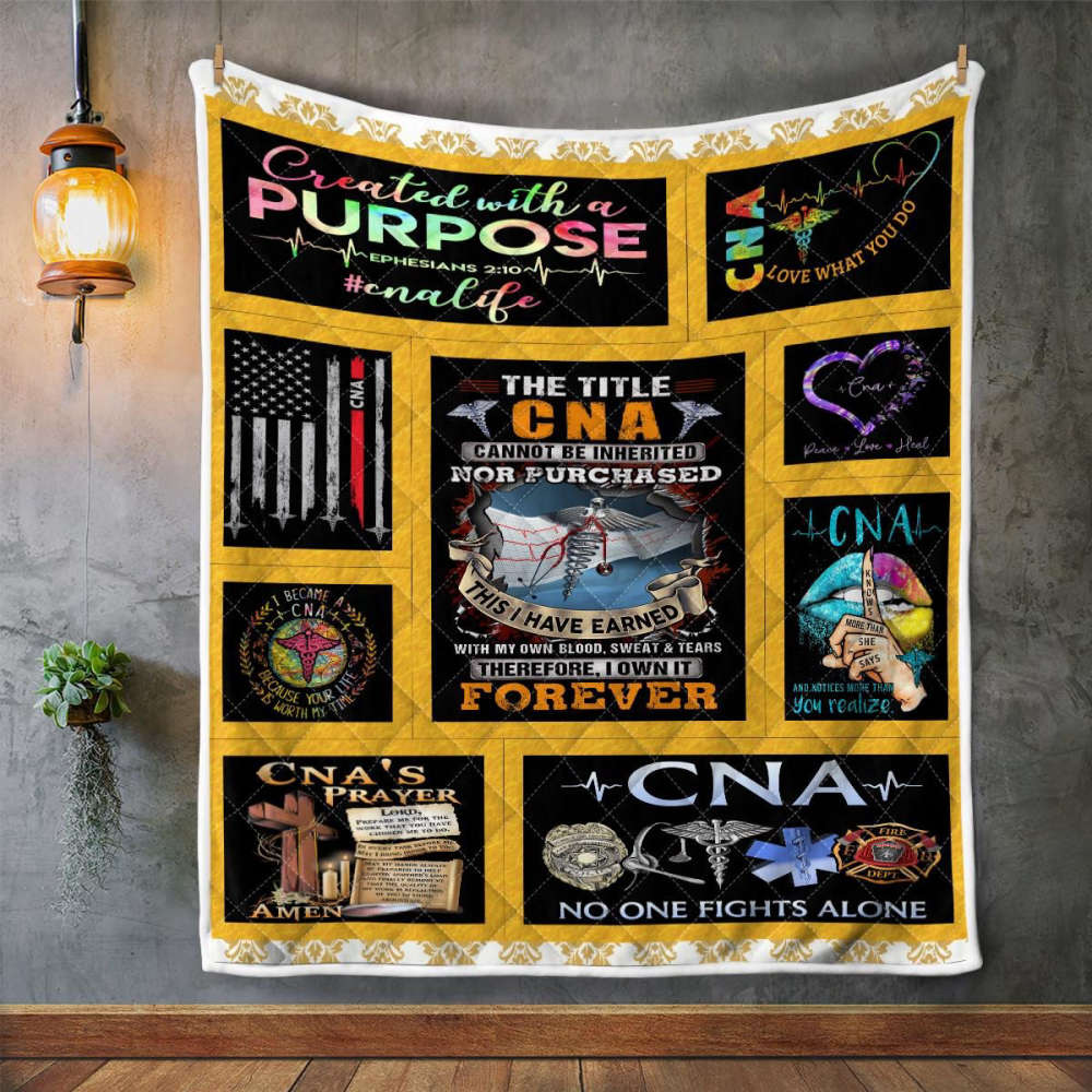 Awesome CNA-Black-CNA-Quilt Blanket-#151122BLANDEG1FCNAZ4QB Christmas Birthday Gift