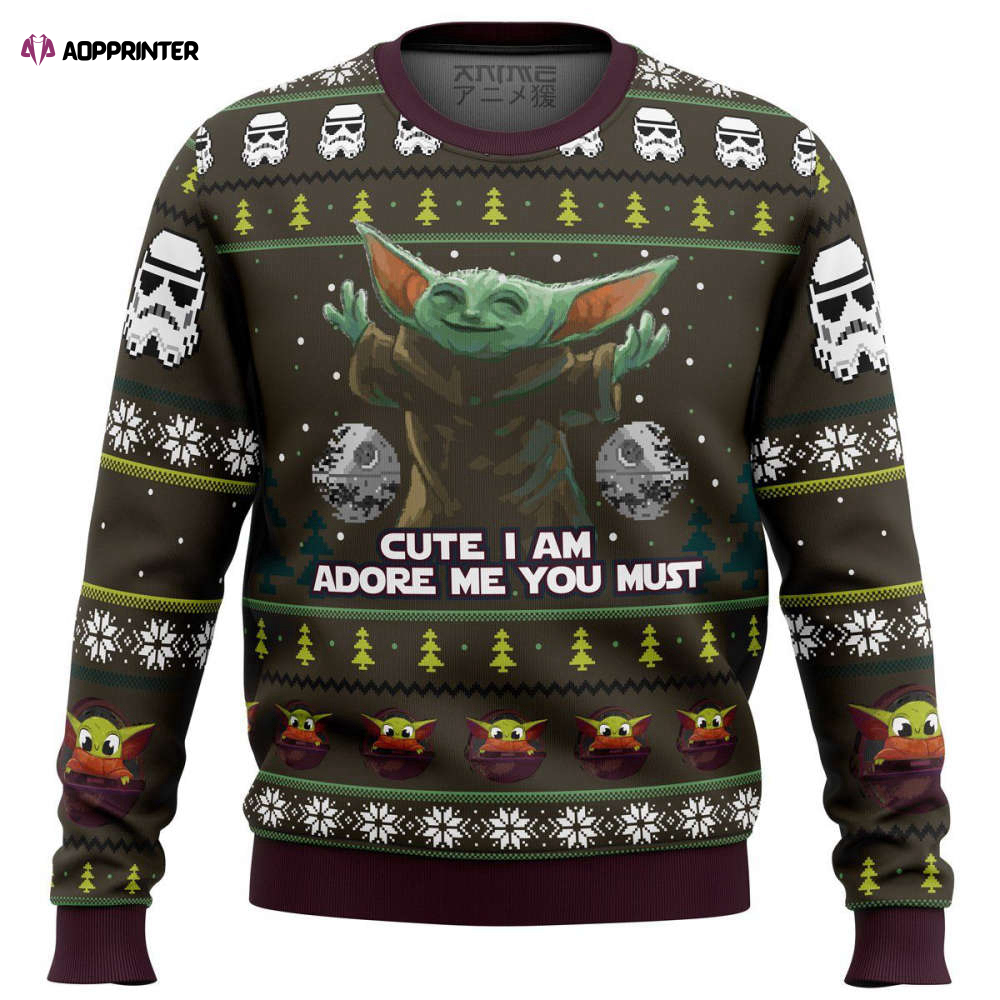 Baby Yoda All I Want Mandalorion Star Wars Ugly Christmas Sweater, All Over Print Sweatshirt