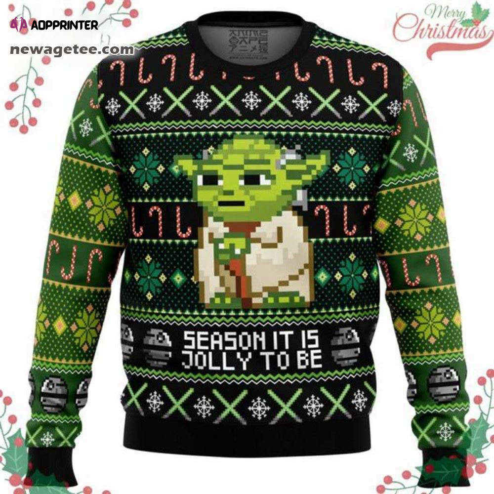 Baby Yoda Season It Is Jolly To Be Ugly Christmas Sweater