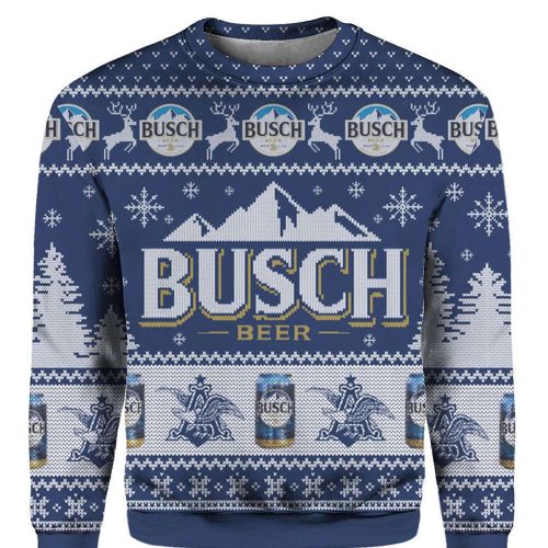 Busch Beer Mountain Ugly Sweater Christmas Tshirt Hoodie – Perfect Gift for Christmas 2023