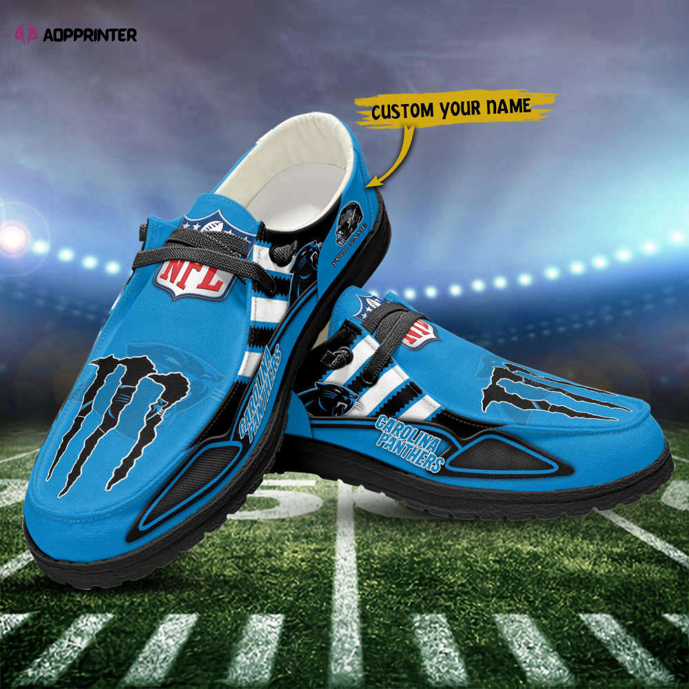 Carolina Panthers Hey Dude Shoes Loafer Shoes Custom Your Name Fan Gift