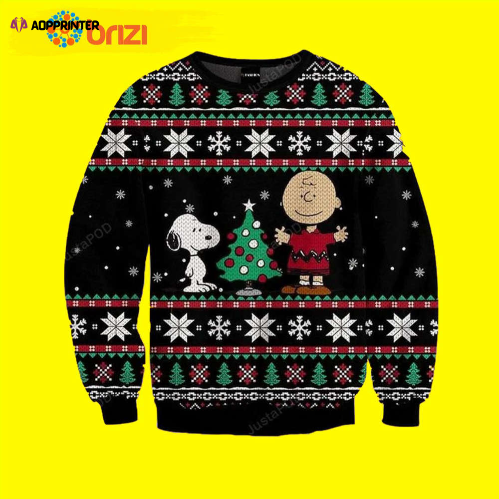 Charlie Brown and Snoopy Ugly Christmas Sweater