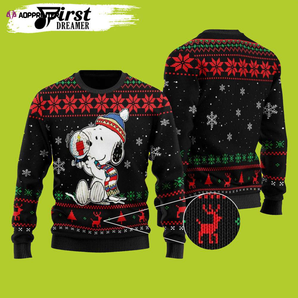 Christmas Wool Snoopy Ugly Sweater