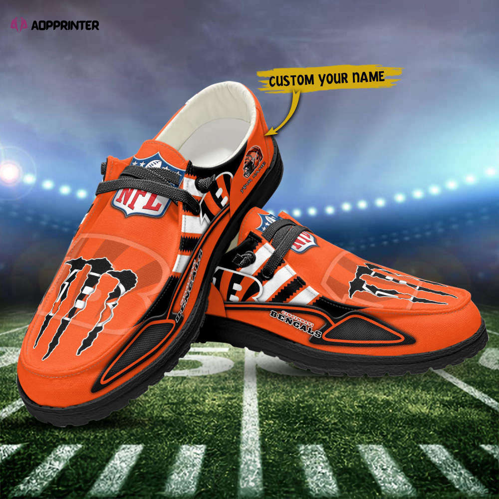 Cincinnati Bengals Hey Dude Shoes Loafer Shoes Custom Your Name Fan Gift