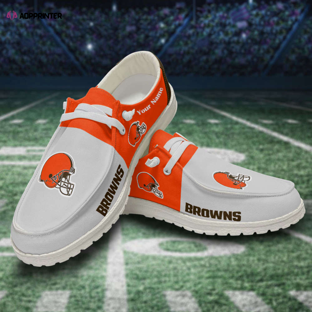 Cleveland Browns NFL Personalized Hey Dude Sports Shoes – Custom Name Design Perfect Gift