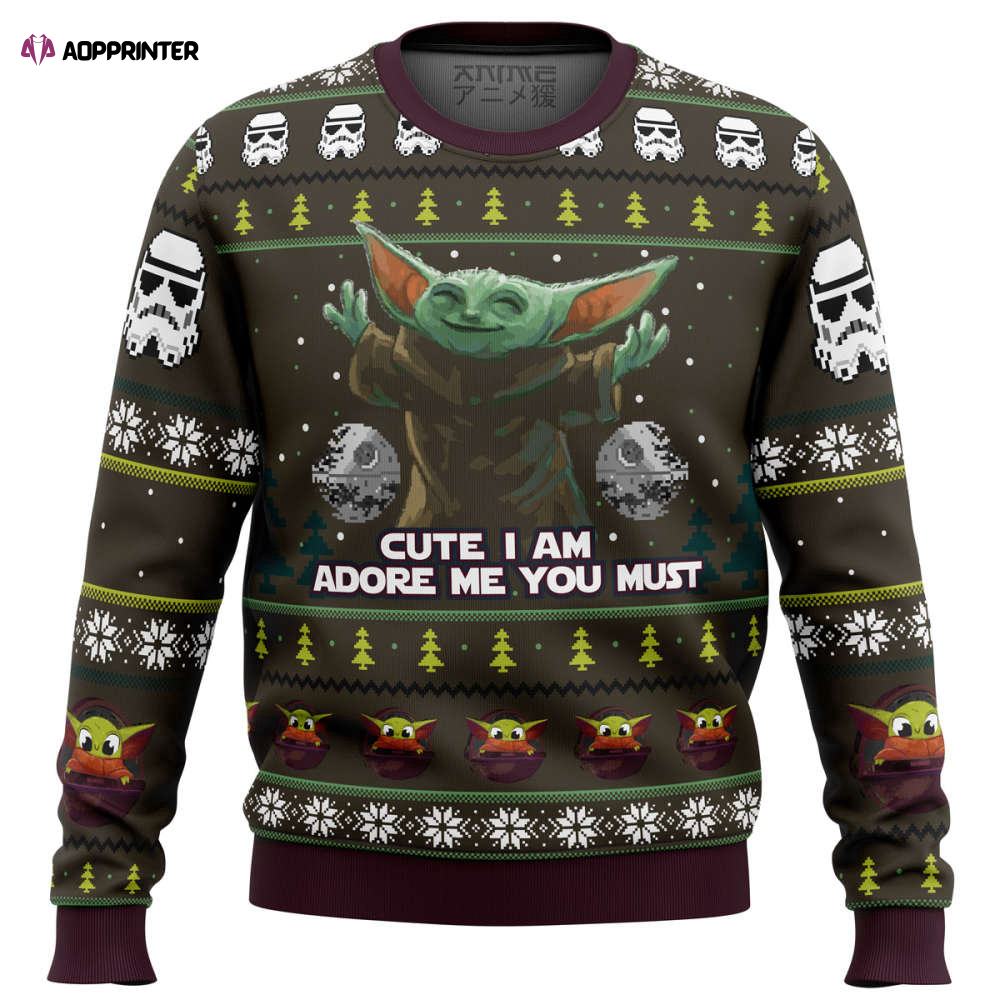 Comfimerch Baby Yoda Cute Mandalorion Star Wars Ugly Christmas Sweater