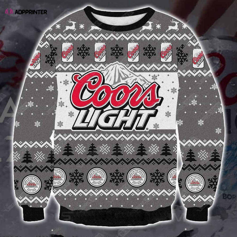 Coors Light 3D Print Christmas Sweater: Ugly Sweater Apparel & Gift 2023