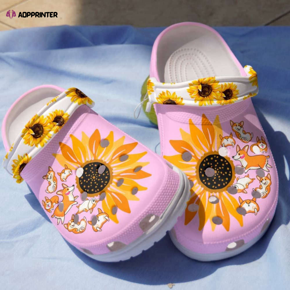 Corgi Clog Corgi Sunflower Crocs Crocband Clog