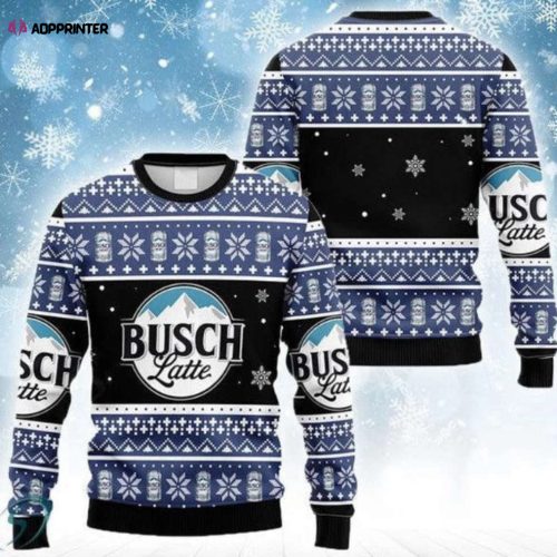 Cozy Busch Latte Ugly Christmas Sweater, Cozy Busch Latte Xmas Sweater, Christmas Gift Sweatshirt, Gift Man/ Women/Kid