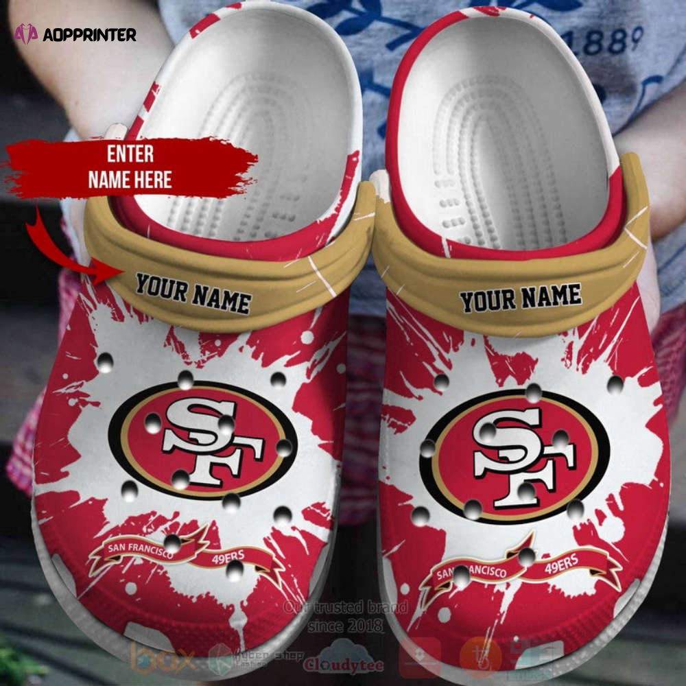 Croc Shoes – Clog Shoes San Francisco 49ers NFL Custom Name Red Pattern