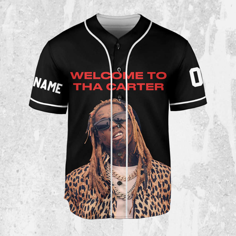 Custom Black Color Lil Wayne Baseball Jersey – Personalize Your Welcome to Tha Carter Music Style