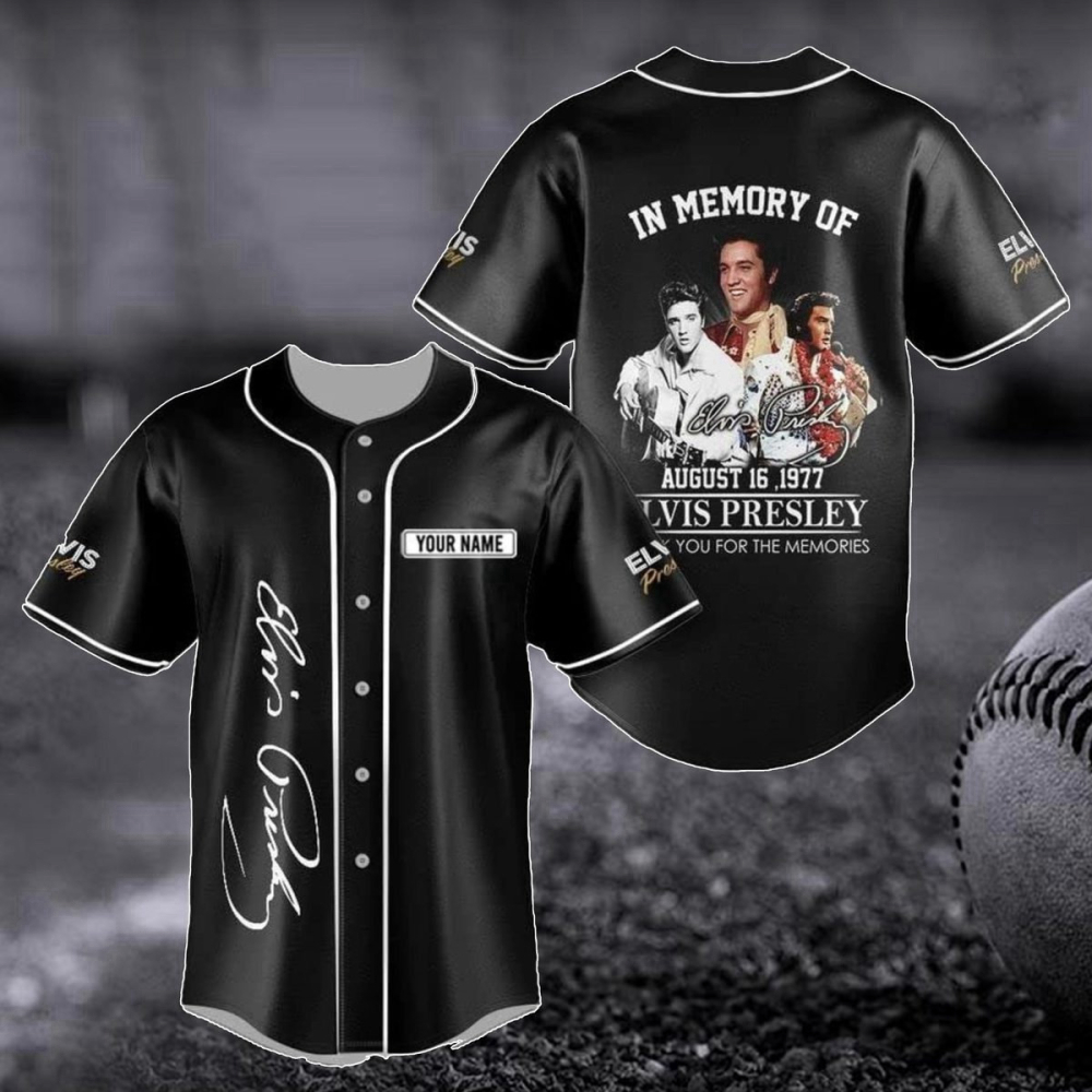 Custom Elvis Presley Baseball Jersey – King of Rock Shirt Singer Tee Rock n Roll Merch & Fan Gift