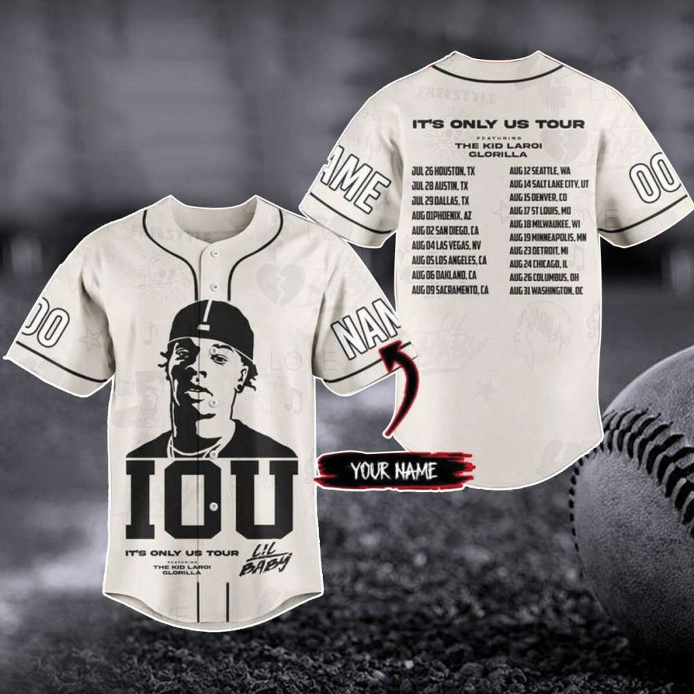 Custom Lil Baby Baseball Jersey – Exclusive US Tour Shirt & Merch – Perfect Gift for Music Fans