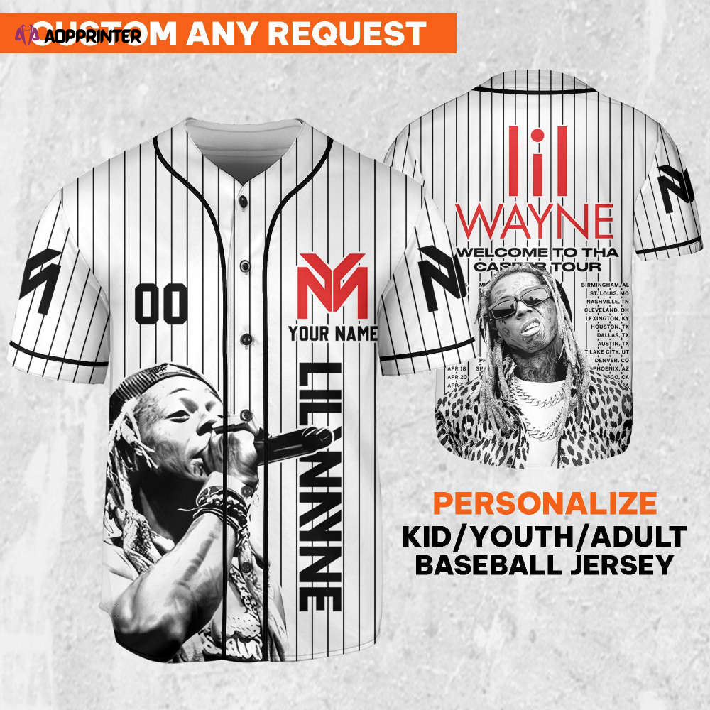 Custom Lil Wayne The Carter Tour 2023 Jersey – Personalized Music Baseball Shirt