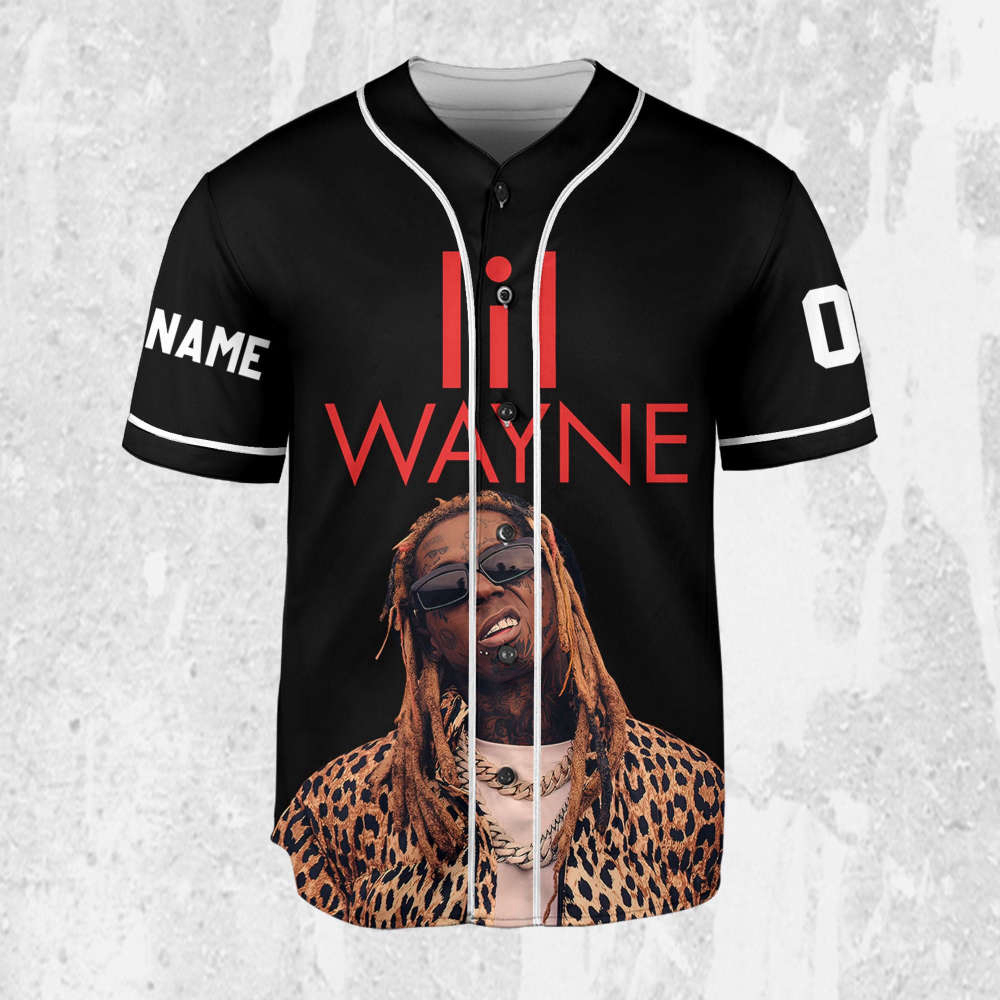 Custom Lil Wayne Welcome to Tha Carter Jersey: Black & Red Baseball Music Shirt