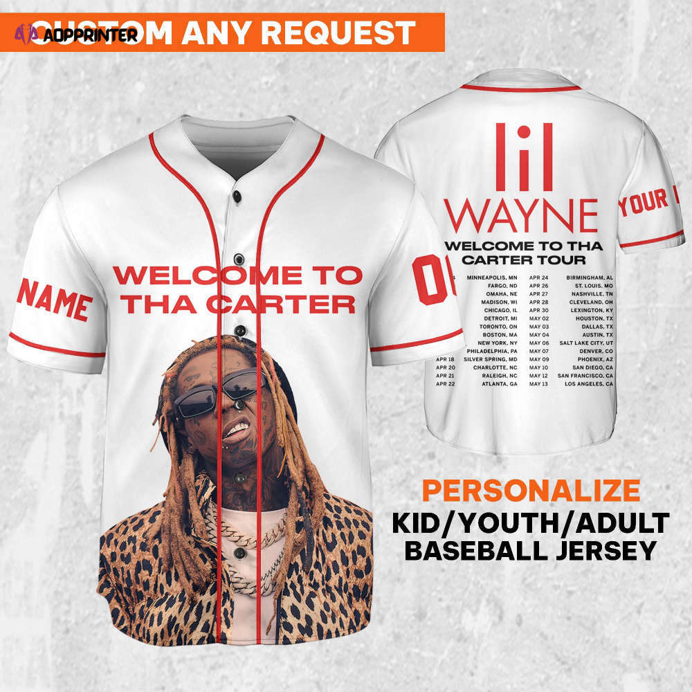 Custom Lil Wayne Welcome to Tha Carter White Jersey – Personalized Rap Shirt & Music Baseball Jersey