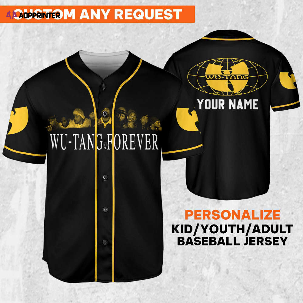 Custom Wu-Tang Clan Forever Jersey: Personalize Tang Baseball Shirt – Rock And Roll Wu-Tang Tee
