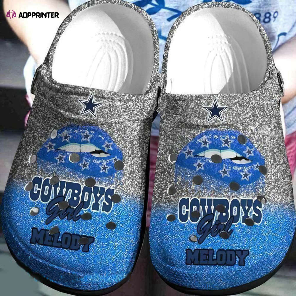 Dallas Cowboys Girl Melody Crocs, Gift For Fan