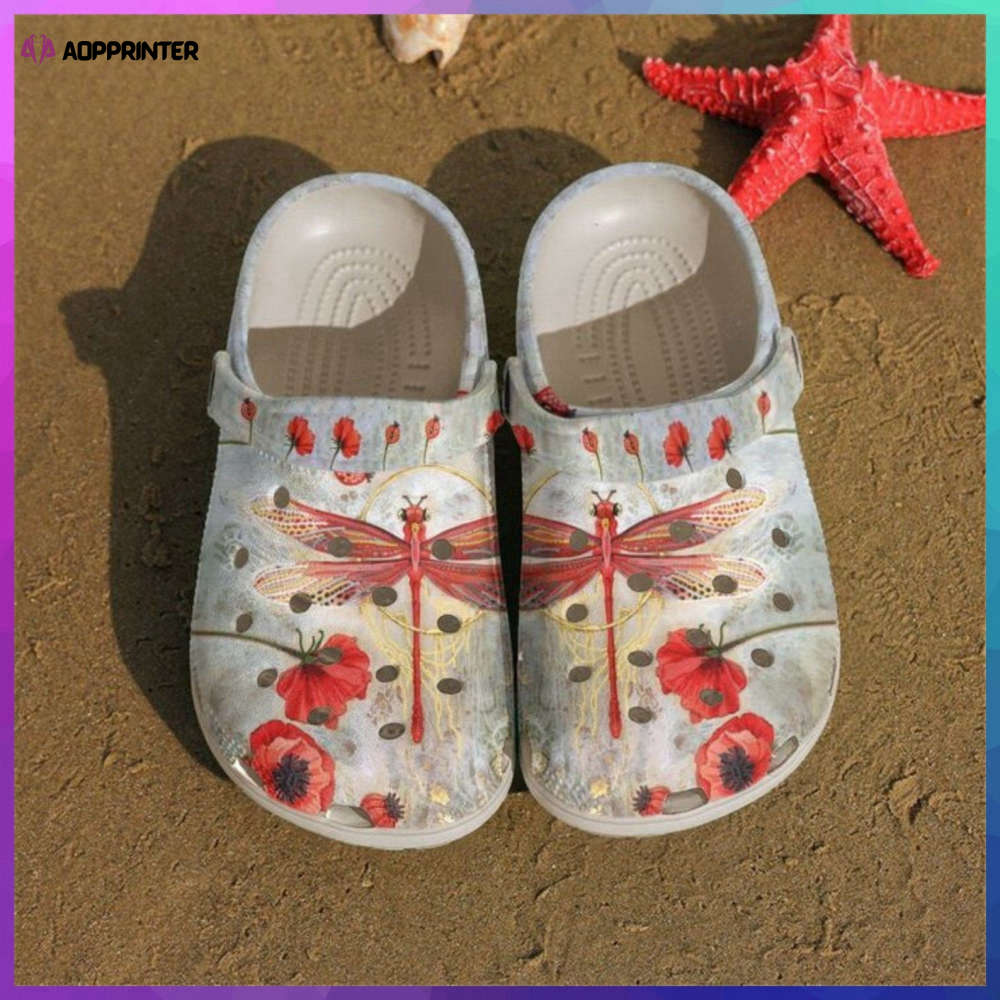 Dragonfly Red Crocs Crocband Clog