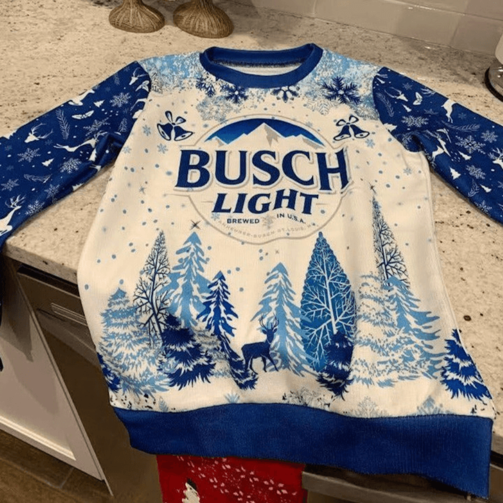Get Festive with Busch Light Ugly Christmas Sweater – Limited Edition