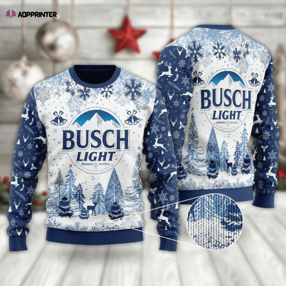 Get Festive with Busch Light Ugly Christmas Sweater – Trendy & Fun Holiday Apparel