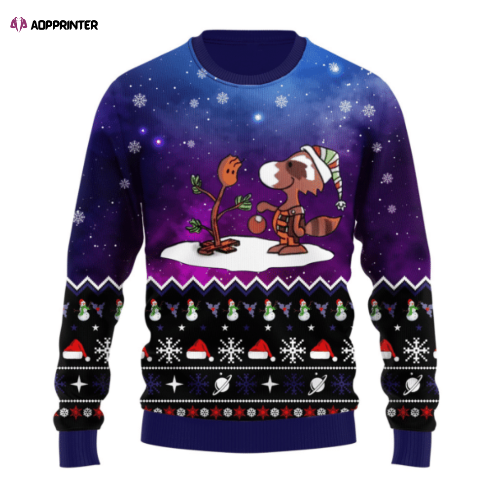 Guardian Of Galaxy X Snoopy Ugly Sweater Gifts, Snoopy Gift Fan Ugly Sweater