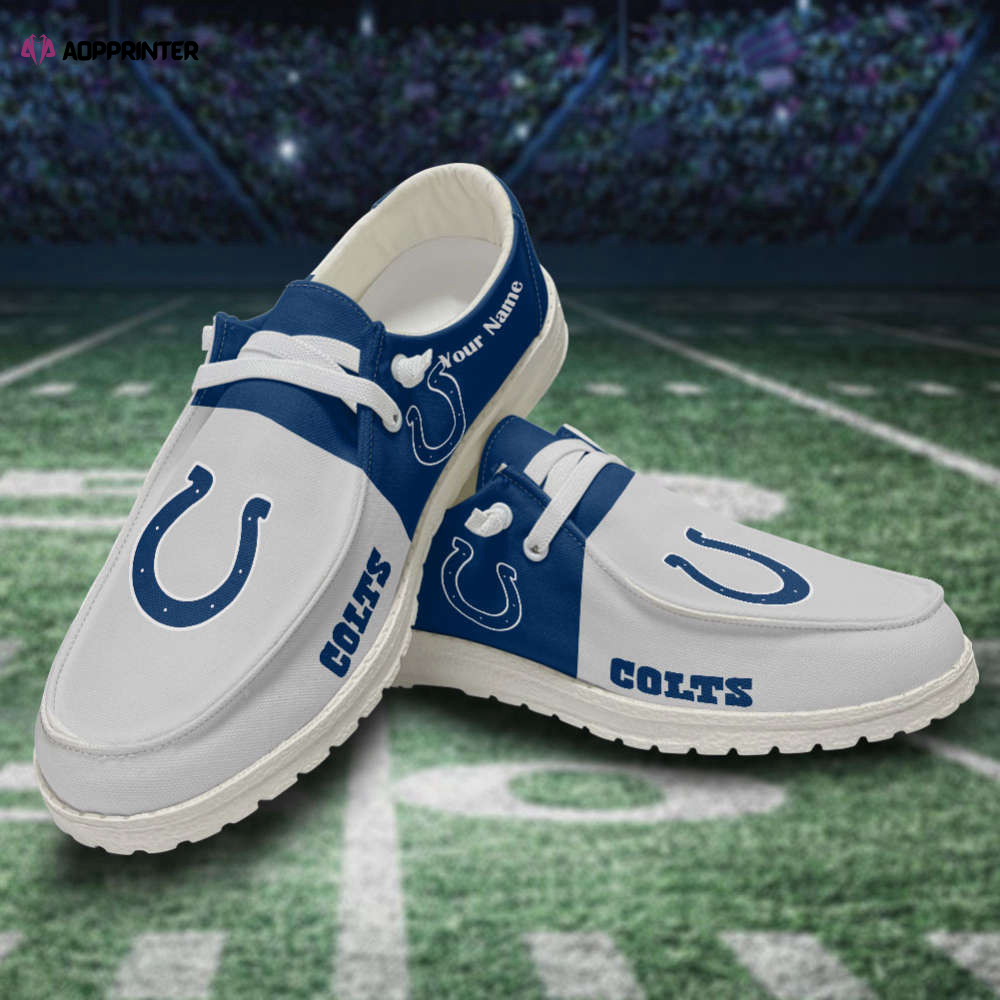 Indianapolis Colts NFL Personalized Hey Dude Sports Shoes – Custom Name Design Perfect Gift For Fans