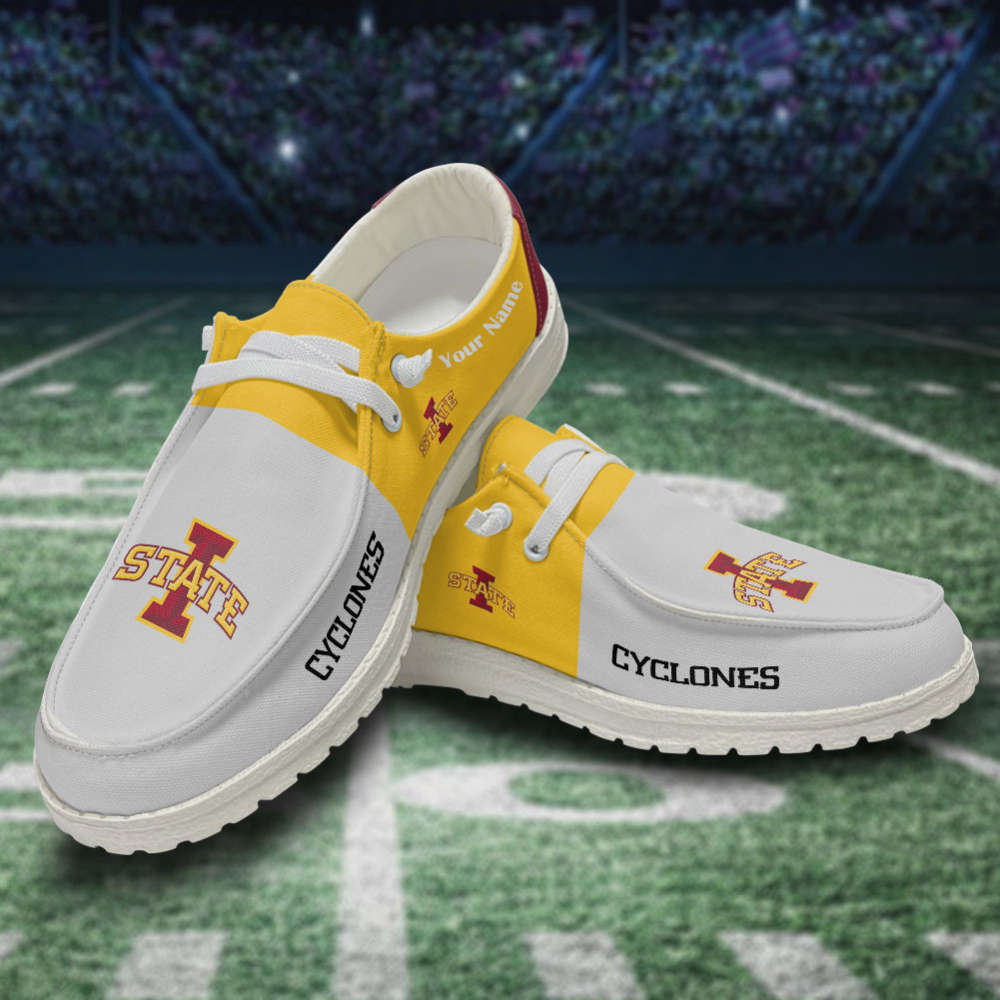 Iowa State Cyclones Personalized Hey Dude Sports Shoes – Custom Name Design Perfect Gift