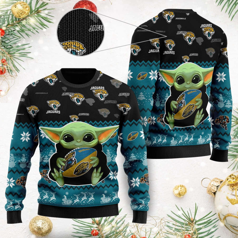 Jacksonville Jaguars Baby Yoda Shirt For American Football Fans Ugly Christmas Sweater