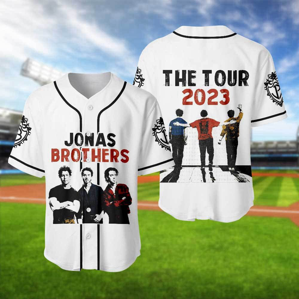 Jonas Brothers Tour 2023 Baseball Jersey: 5 Album Concert Shirt Joe Jonas Merch – Perfect Gift for Fans!
