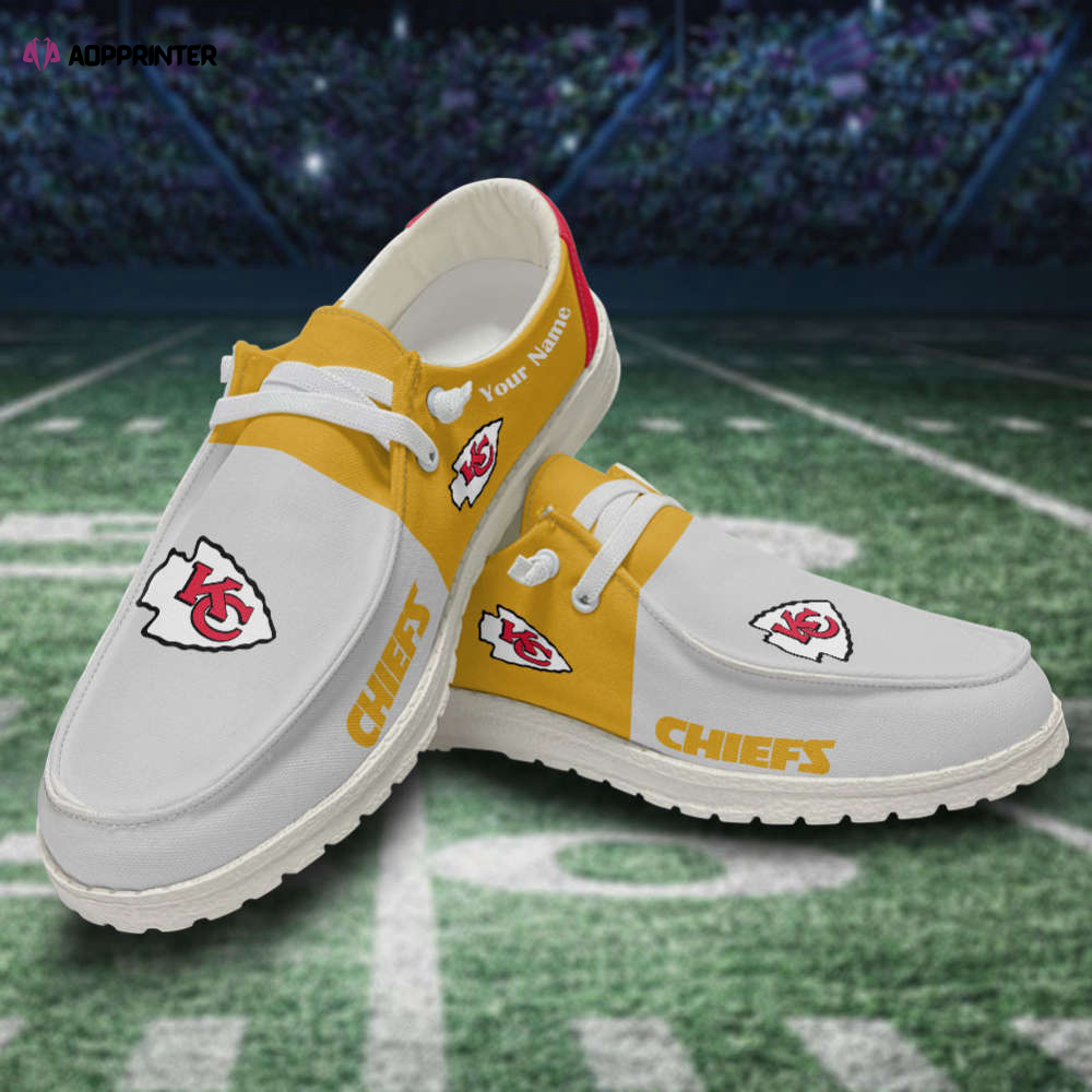 Kansas City Chiefs NFL Personalized Hey Dude Sports Shoes – Custom Name Design Perfect Gift