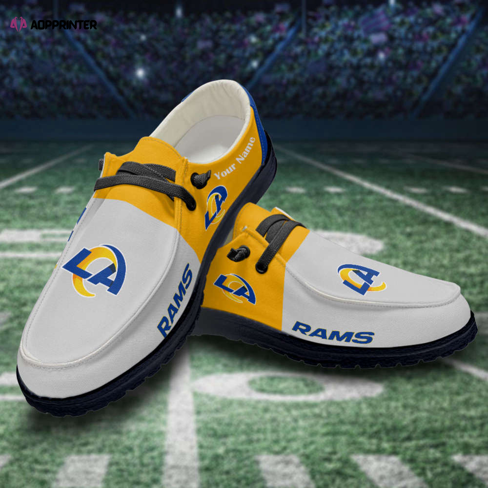 Los Angeles Rams NFL Personalized Hey Dude Sports Shoes – Custom Name Design Perfect Gift