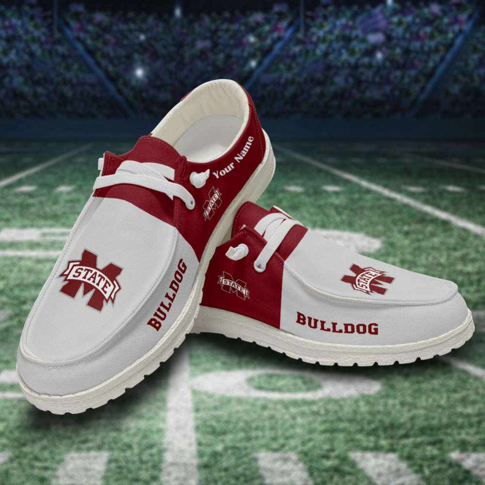 Mississippi State Bulldogs Personalized Hey Dude Sports Shoes – Custom Name Design Perfect Gift