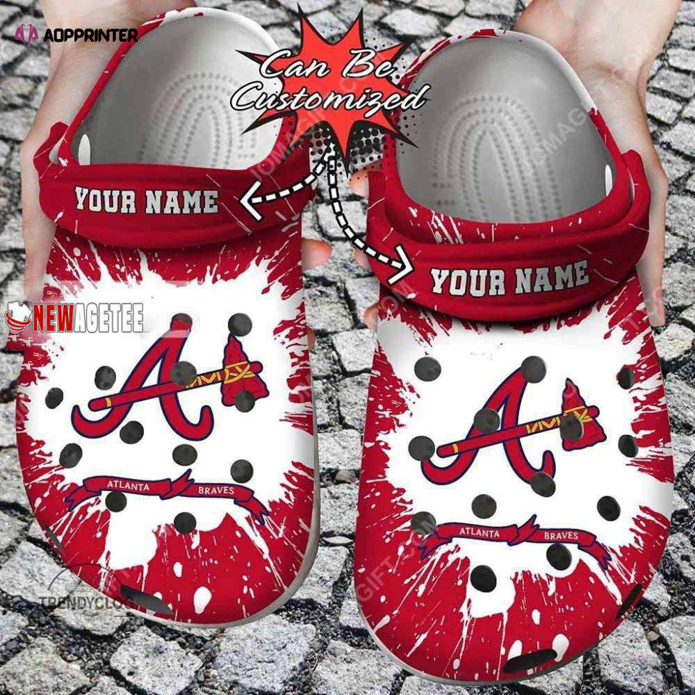 Mlb Atlanta Braves Custom Name Crocs Clog