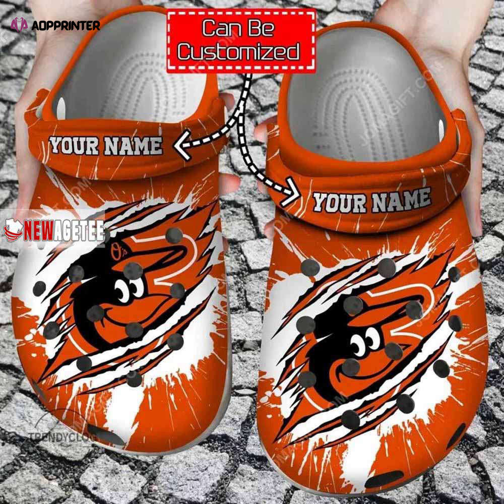 Mlb Cincinnati Reds Ripped Claw Custom Name Crocs Clog