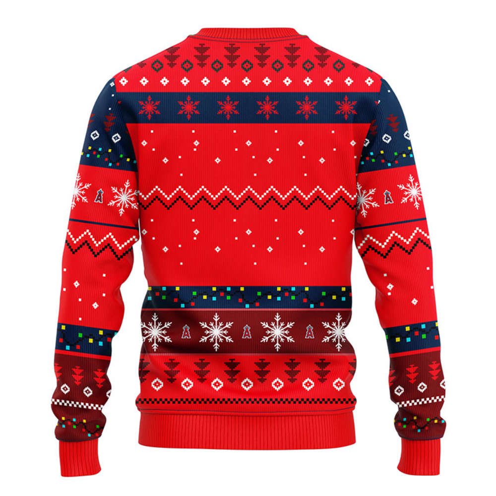 MLB Los Angeles Angels HoHoHo Mickey Christmas Ugly Sweater -Christmas Noen Gift