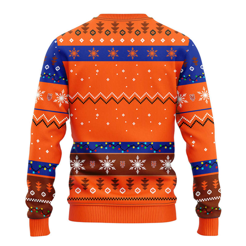 MLB New York Mets HoHoHo Mickey Christmas Ugly Sweater -Neon GIft