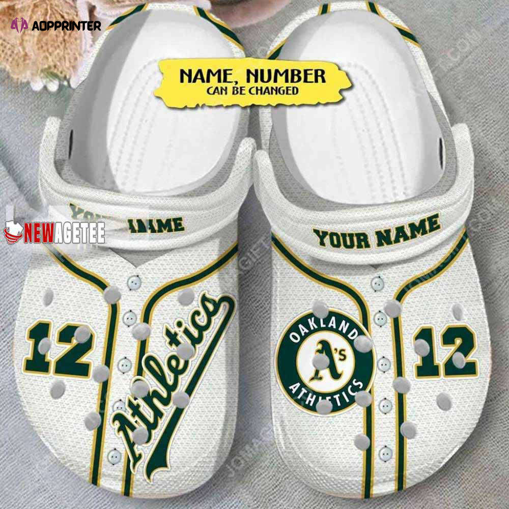 Mlb Oakland Athletics Custom Name Crocs Clog