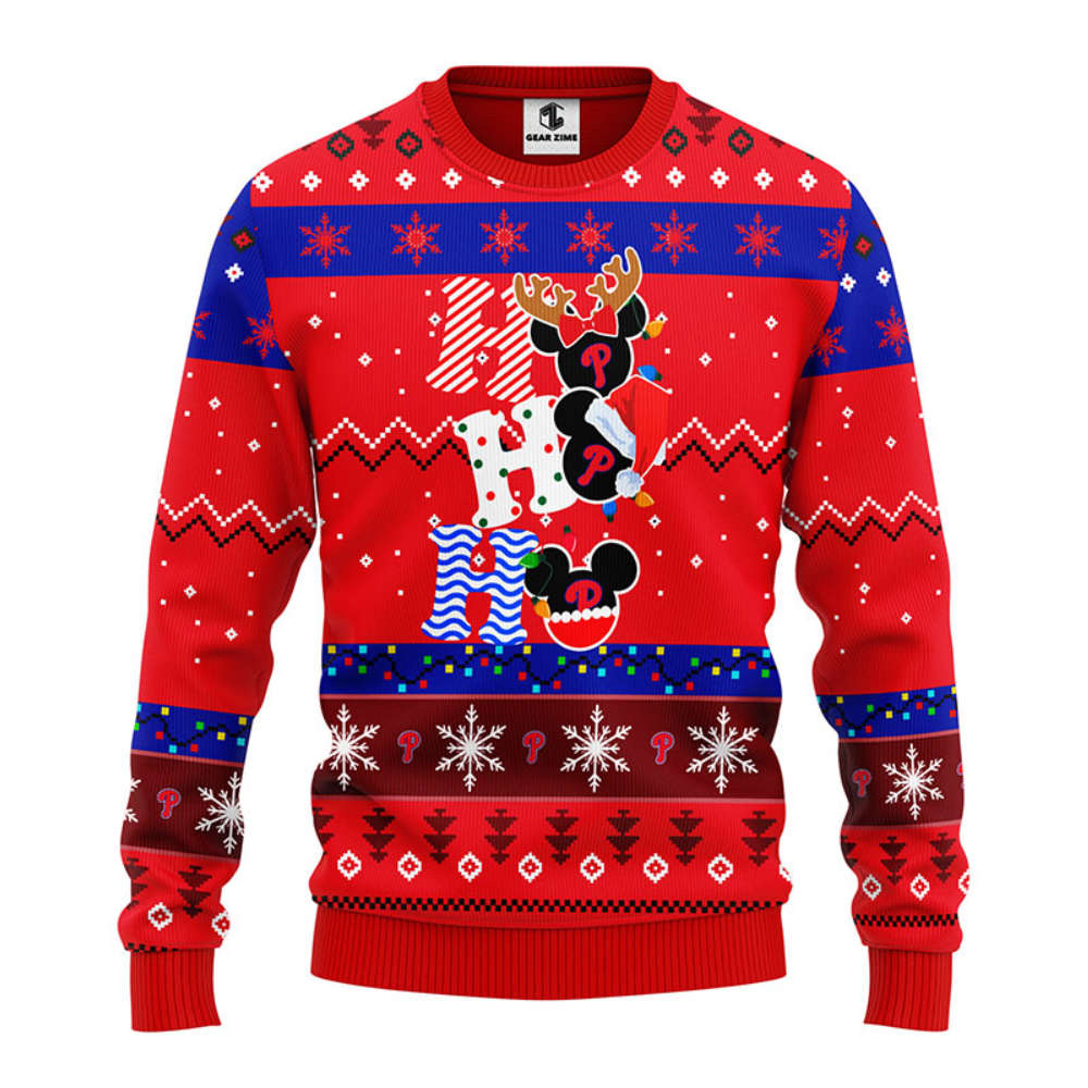 MLB Pittsburgh Pirates HoHoHo Mickey Christmas Ugly Sweater -Noen Christmas Gift