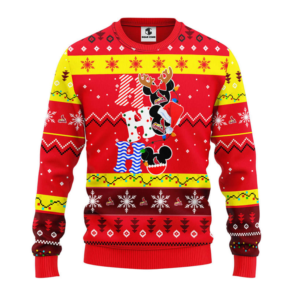 MLB Philadelphia Phillies HoHoHo Mickey Christmas Ugly Sweater -Neon GIft