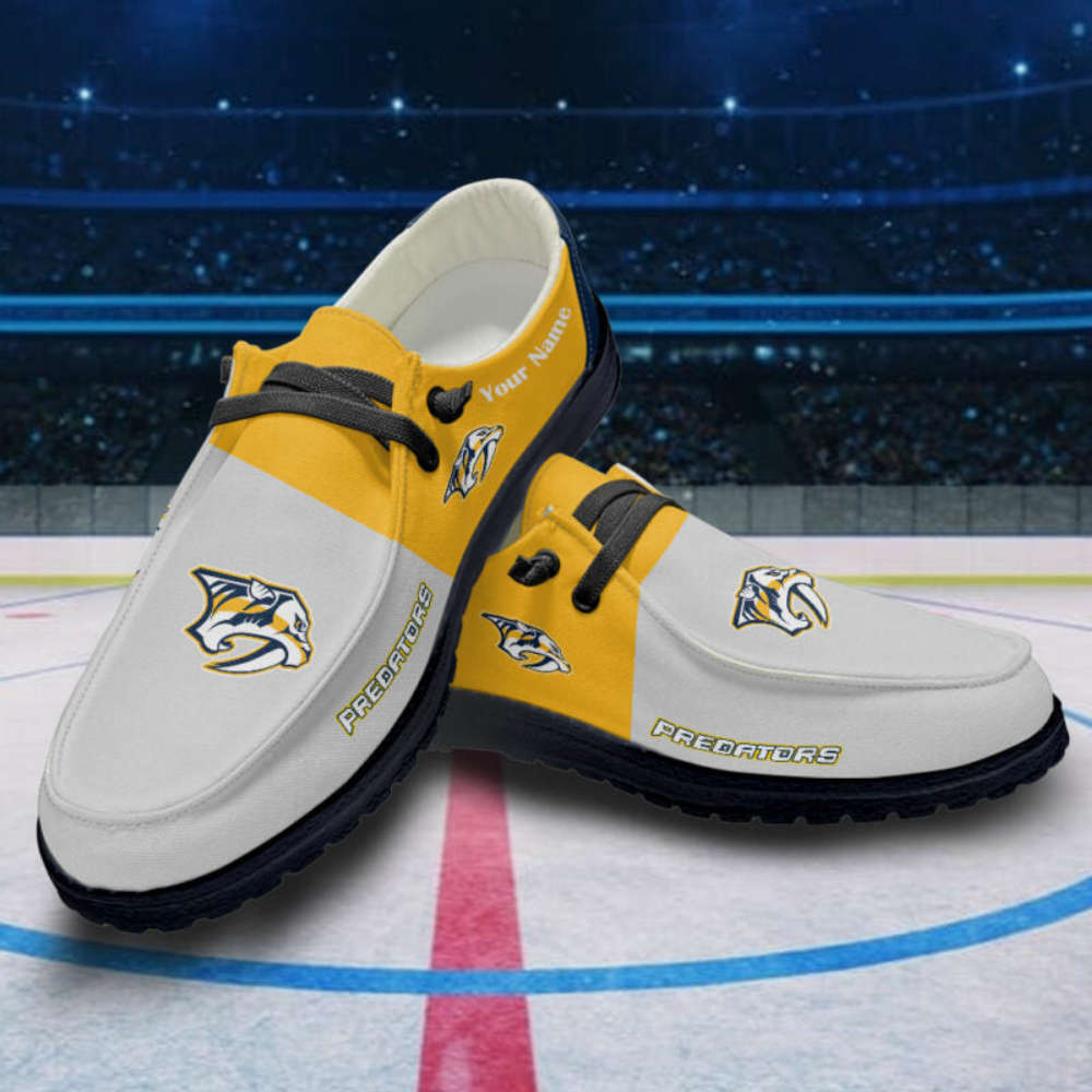 Nashville Predators NHL Personalized Hey Dude Sports Shoes – Custom Name Design Perfect Gift