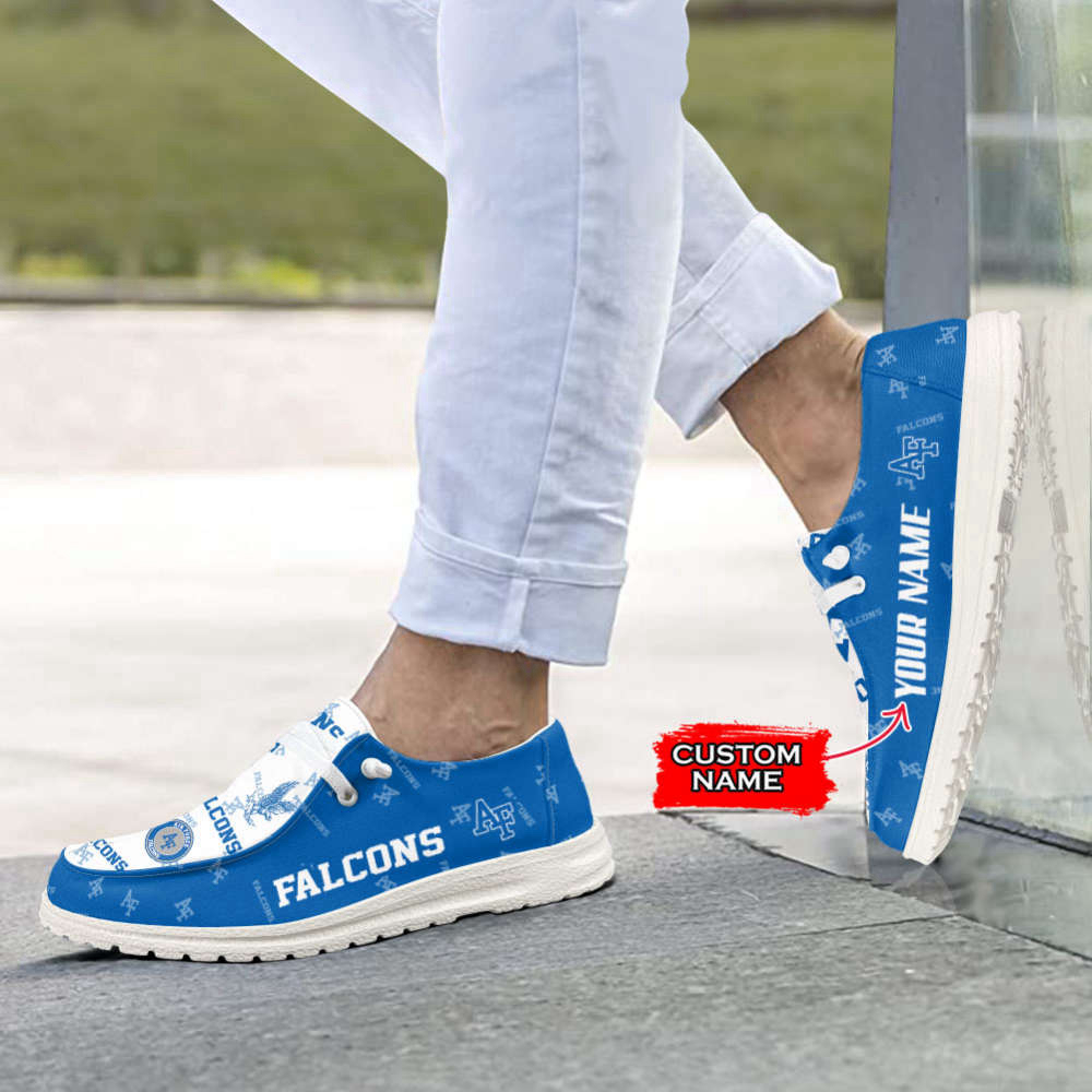 NCAA Air Force Falcons Custom Name Hey Dude Shoes Fan Gift