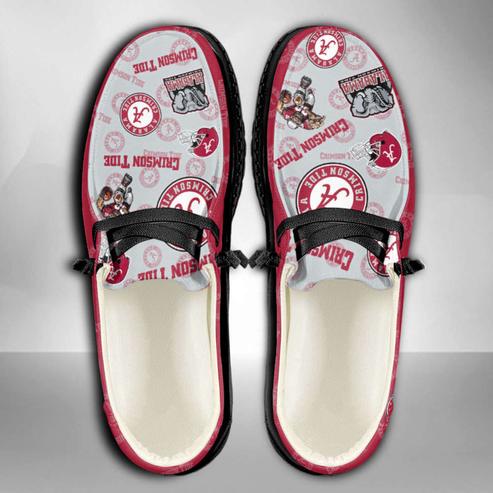 NCAA Alabama Crimson Tide Custom Name Hey Dude Shoes 01 Fan Gifts