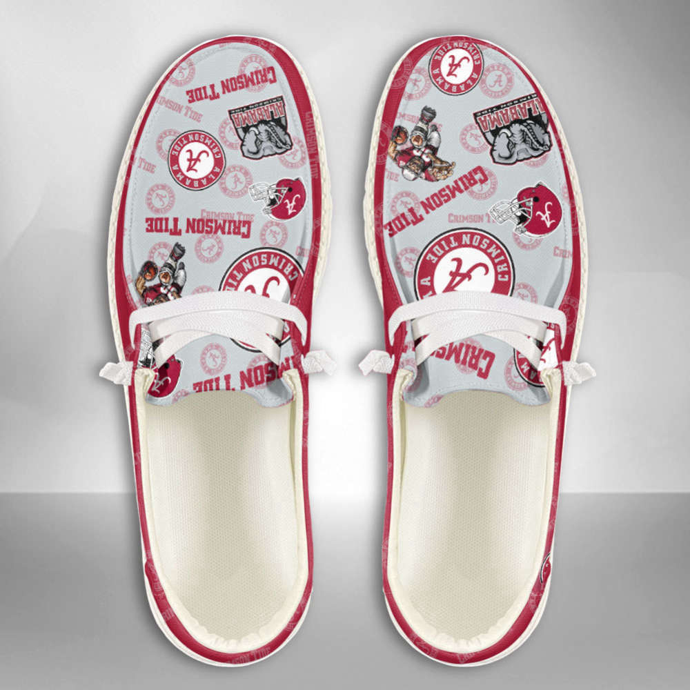 NCAA Alabama Crimson Tide Custom Name Hey Dude Shoes 01 Fan Gifts