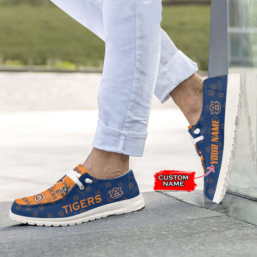 NCAA Auburn Tigers Custom Name Hey Dude Shoes 01 Fan Gifts