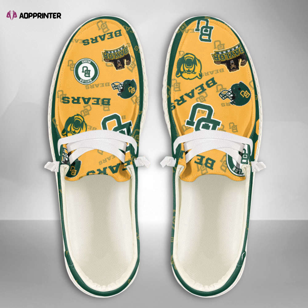 NCAA Baylor Bears Custom Name Hey Dude Shoes Fan Gift