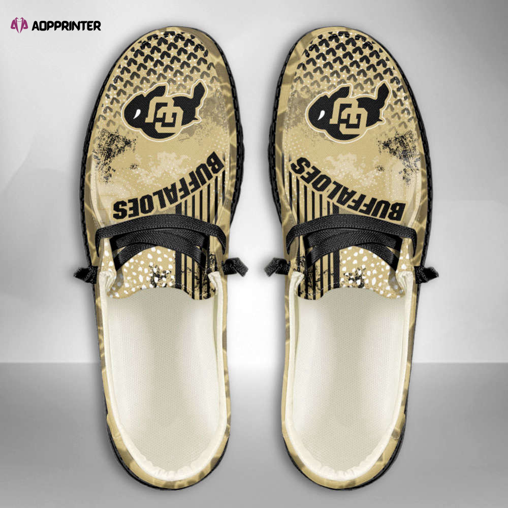 NCAA Colorado Buffaloes Custom Name Hey Dude Shoes Fan Gift