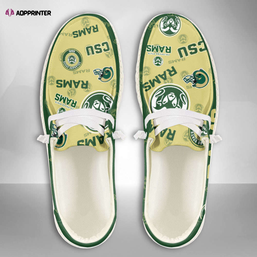 NCAA Colorado State Rams Custom Name Hey Dude Shoes Fan Gift