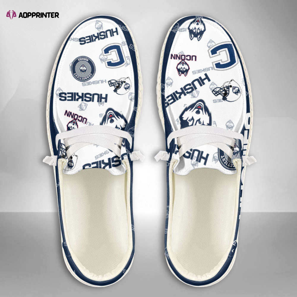 NCAA Connecticut Huskies Custom Name Hey Dude Shoes Fan Gift