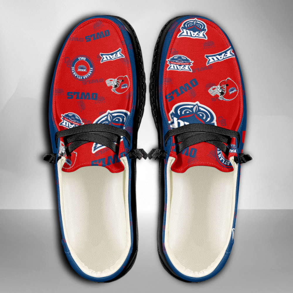 NCAA Florida Atlantic Owls Custom Name Hey Dude Shoes Fan Gift